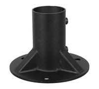 Artibetter Brida de piso para poste de cerca metálica - Base de poste de barandilla interior de 55 mm, soporte de montaje para mástil de bandera de alta resistencia - Base de brida para exteriores
