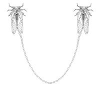 ARTIBETTER Broche de Cigarra de Metal Plateado para Mujer y Hombre, Accesorio Multifuncional para Solapas, Camisas y Trajes, Pin Decorativo Vintage Adecuado para Eventos y Uso Diario