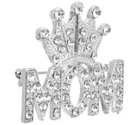 Artibetter Broche de de Aleación en Color Plata para Mujer, Pin de Solapa Elegante Día Madre, Obsequio Especial Significado Conmemorativo