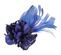 ARTIBETTER Broche de Flor de Tela Azul Marino para Mujer, Pinza Decorativa para Pelo de Boda, Accesorio Floral Elegante para Ropa y Tocados, Diseño Vintage para Fiesta y Eventos Obsequios