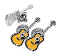 ARTIBETTER Broche de Guitarra Esmaltado Retro Estilo Punk, Set de 3 Piezas, Pin para Solapa, Mochila y Ropa, Accesorio Vintage Unisex para Decoración de Prendas y Bolsos