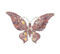 ARTIBETTER Broche de Solapa para Mujer Forma de Insecto, Aleación Gemas de Imitación, Adorno para Ropa y Bufandas, Pin Estético Resistente y Elegante para Fiestas y Uso Diario