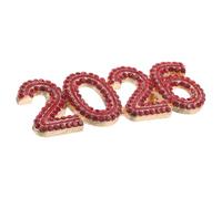 ARTIBETTER Broche del Año Chino 2026 Gemas de Imitación, Broche de Solapa del Año del Caballo en Color Rojo, Pin de Graduación y Accesorio de Moda para Mujer