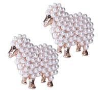 Artibetter Broches para Ropa de Oveja Vintage Diseño Único, 2 Piezas de Aleación de Zinc y Plástico, Accesorios Portátiles y Versátiles para Decoración Elegante