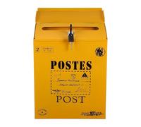 Artibetter Buzón Retro de Hierro Cerradura para Buzones de Exterior, Montaje en Pared, Estilo Americano, Adecuado para Oficina y Cartas Pequeñas
