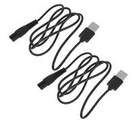 Artibetter Cable de Carga USB Material de Cobre y Goma para Afeitadora Eléctrica Conector en Forma de 8 2 Piezas, Alta Conductividad y Diseño Resistente para Uso Profesional