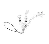 Artibetter Cadena para teléfono móvil con cruz de pentagrama borlas canasta de frutas colgante de 3 niveles bote Colgante de aleación correa de muñeca para la caja del teléfono pequeño cordón