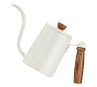 Artibetter Cafetera de Acero Inoxidable 600ml Mango Ergonómico de Madera Maciza y Pico Largo Estrecho para Preparar Café Manual en Cocina o Casa de Té