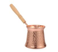 ARTIBETTER Cafetera Turca de 350 Ml Mango de Madera Olla de Cobre para Preparar Café Caliente Cafetera Exprés Multifuncional para Cocina y Bebidas Calientes