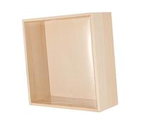 Artibetter Caja Cuadrada De Madera Tapa Transparente Diseño Elegante Para Embalar