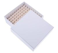 Artibetter Caja de Almacenamiento para Fácil Acceso y Transporte de Muestras de Papel Blanco Diseño de 100 Rejillas para Congelador de Tubos de Microcentrífuga