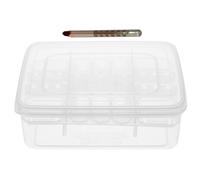 Artibetter Caja de Incubación para Reptiles 16 Orificios, Incubadora de Huevos de Plástico Transparente para Tortugas y Lagartos, Herramienta Profesional para Eclosión en Terrarios