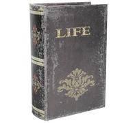 ARTIBETTER Caja de Obsequio Navideña Estilo Biblia de Madera Pequeña, Decoración Bíblica Navideña Gran Capacidad para Dulces y Chocolates, Caja Práctica para Suministros y Fiestas de Navidad