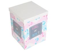 Artibetter Caja de Revelación de Género para Globos, Caja Plegable de Papel 30x30x40 Cm para Shower, Decoración para Fiesta de Ñiño o Niña, Suministros para Cumpleaños y Revelación