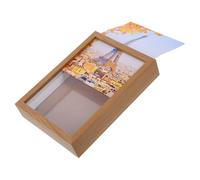 ARTIBETTER Caja de Seguridad Oculta Mini de Madera Natural Compartimento Secreto para Dinero y Joyas Marco Decorativo Multifuncional para Almacenamiento en Hogar y Oficina