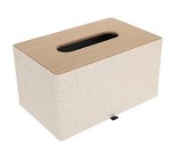 Artibetter Caja Diseño Ligero y Resistente al Agua Beige de Cuero para Pañuelos Estuche Sencillo y Original para Oficina y Coche para Servilletas