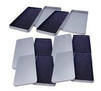 ARTIBETTER Caja Organizadora Metálica para Funda y Soporte de Vidrio Templado, Plata, 6 Unidades, Ligera y Portátil, Adecuado para Almacenamiento en Casa y Viajes, Tamaño 170x90x15 Mm