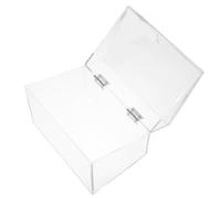 Artibetter Caja Organizadora y Tapa Abatible de Acrílico Transparente para Notas Adhesivas con Ranura para Publicidad Multifuncional para Espacios de Coworking