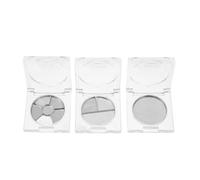 ARTIBETTER Caja para Rubor Transparente 40 Mm, Organizador Cuadrado Recargable para Sombras de Ojos y Polvos, Set de 14 Piezas Bandejas de Aluminio y Plástico, Accesorios para Maquillaje