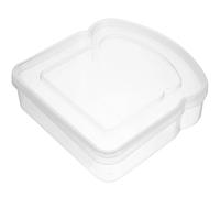 Artibetter Caja para Sándwich Reutilizable Transparente, Tamaño Pequeño 13x12,5x3,5 Cm, Contenedor a Prueba de Fugas Adecuado para Pan y Tostadas, Portátil para Oficina, Camping y Almuerzos