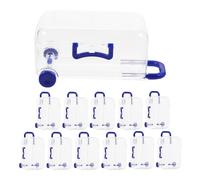 ARTIBETTER Cajas de Dulces Tipo Maleta Transparentes 12 Unidades Mini Cajas de Obsequio Azul Oscuro para Bodas y Fiestas Embalaje Creativo para Postres y Recuerdos Decorativos