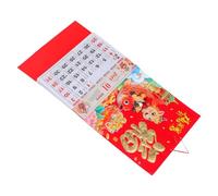 Artibetter Calendario de Pared Chino 2026 Vintage Calendario Lunar, Papel Grueso, Marcado Festivos y Colgante Decorativo para Oficina y Hogar Año del Caballo