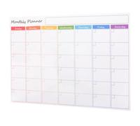 Artibetter Calendario magnético blanco para nevera con borrado en seco y estructura magnética, amplio espacio para notas, pensado para planificación mensual en oficinas y aulas
