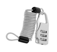 Artibetter Candado para Equipaje Ajustable Antirrobo de Cable y Mochila | Acero y Pvc, Diseño Multifuncional, para Viaje y Motocicleta, Cable de Bloqueo Práctico, Seguridad Adicional
