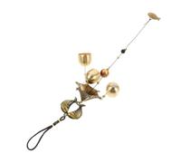 Artibetter Carillón de Viento Artesanal de Aleación de Cobre Dorado Diseño Delicado, Accesorio Decorativo para Balcón y Jardín en Fiestas al Aire Libre
