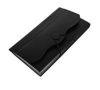 Artibetter Carpeta Organizadora De Documentos Tipo Acordeón De Plástico 13 Compartimentos Bolsa Portátil Resistente a Derrames Para Oficina y Viajes Portadocumentos Negro