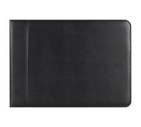 Artibetter Carpeta para chequera de negocios A4 con cremallera - Carpeta de 7 anillas para cheques comerciales (23 x 33 cm) - Portafolio de piel sintética con bolsillo y organizador de almacenamiento