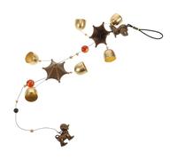 ARTIBETTER Carrillón de Viento Exterior Forma de Perro Campanilla Metálica Vintage Aleación Cuerda de Cáñamo Adorno Conmemorativo para Mascotas Decoración para Jardín y Patio