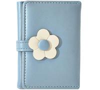 Artibetter Cartera Pequeña para Chica Estudiante Estampado de Flores, Monedero de Cambio Portátil de Cuero PU, Estilo Coreano Simple para Uso Diario y Exterior