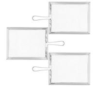 Artibetter Cedazo Colador Ligero y Multiusos de Malla Fina de Acero Inoxidable Mango Rectangular para Filtrado de Esmalte Cerámico, Paquete de 3 Piezas para Actividades Artesanales