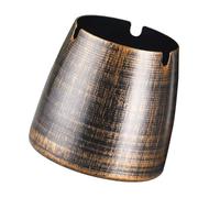 Artibetter Cenicero de Metal Retro Creativo Resistente al Desgaste Cenicero Delicado para Hogar Restaurante Bar y Oficina Decoración Funcional Vintage