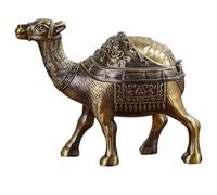 Artibetter Cenicero metálico Creativo Camel con Tapa a Prueba de Viento | Soporte para de 3 Ranuras | Ceniceros portátiles para Mesa, Exterior, Patio, Interior, Escritorio, hogar y Oficina