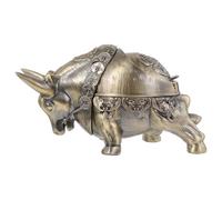 Artibetter Cenicero para Cigarrillos con Tapa Estilo Chino Cobre Decorativo Práctico para Oficina Hogar Resistente al Viento y Fácil de Limpiar Almacenamiento de Ceniza y Colillas