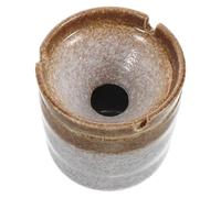 Artibetter Cenicero Retro Japonés de Cerámica a Prueba de Viento Embudo, Diseño Vintage Dorado, para Restaurante de Sushi y Decoración de Mesa,