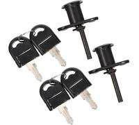 ARTIBETTER Cerradura para Cajón de Escritorio de Acero Negro, Triple Bloqueo para Muebles y Armarios, Resistente para Uso Prolongado, Pack de 2 Unidades Varios estilos