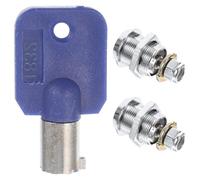 Artibetter Cerradura Tubular de Leva 17mm para Máquina Arcade, Juego de 2 Piezas con 1 Llave, Bloqueo para Puerta Corta de Gabinete, Resistencia Anticorrosión, Compatible con Color Aleatorio