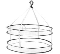Artibetter Cesta Colgante de Secado Doble Capa Malla y Gancho Fijo | Acero y Gasa, Estructura Circular Desmontable, Bordes Suaves, para Prendas Delicadas, Niño Niña y Dormitorio Color Aleatorio
