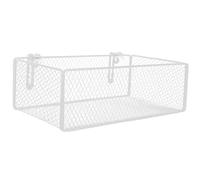 Artibetter Cesta Colgante Metálica Ajustable Pequeña para Mesita de Noche Dormitorio, Organizador de Almacenamiento Junto Cama para Libros y Peluches, Estante Práctico para Litera