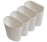 Artibetter Cesta Colgante para Carrito de Salón 4 Unidades, Organizador Portátil de Plástico Blanco, Contenedor Pequeño para Almacenamiento de Artículos Diversos y Residuos, Ahorro de