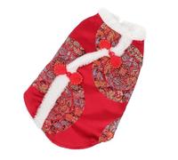 ARTIBETTER Chaleco para Perro Estilo Chino Rojo M Ropa Decorativa para Mascotas Disfraz de Otoño E Invierno Chaleco Acolchado para Perros Grandes Ropa en Temporada Fría