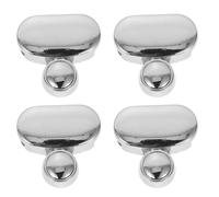 Artibetter Clips de Fijación Soporte Seguro y Fácil Instalación para Espejos de Aleación de Zinc Plata , 4 Piezas , Diseño sin Perforación para Proteger Espejos en Pared