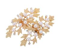 Artibetter Clips para Zapatos de Tacón Alto Dorados Adornos de Pedrería en Forma Floral, Accesorios Metálicos Elegantes para Bodas y Salidas Casuales, Pack de 2 Piezas
