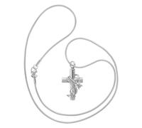 Artibetter Collar de cremación con cruz para cenizas, joya conmemorativa de, recipiente para cenizas que se puede abrir para recordar la pérdida de una mascota, colgante tipo relicario para hombre