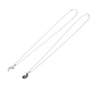 Artibetter Collar de Metal para Parejas y Amistad Colgante Yin Yang Taichi, Longitud Ajustable, Ligero y Resistente, Adecuado para Regalos y Simbolizar Vínculo Afectivo