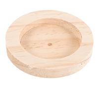 Artibetter Comedero de Madera para Hámsteres y Pequeños Roedores, Cuenco Redondo Antideslizante, Plato Multifunción para Chinchillas y Conejos, Accesorio Decorativo para Jaulas