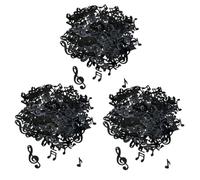ARTIBETTER Confeti de Cumpleaños y Graduación Papel Notas Musicales Negras Paquete de 3 para Decoración de Fiestas Shower y Bautizos Adecuado para Decorar Mesas y Manualidades